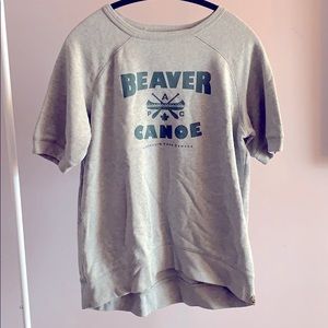 Grey short sleeve sweater